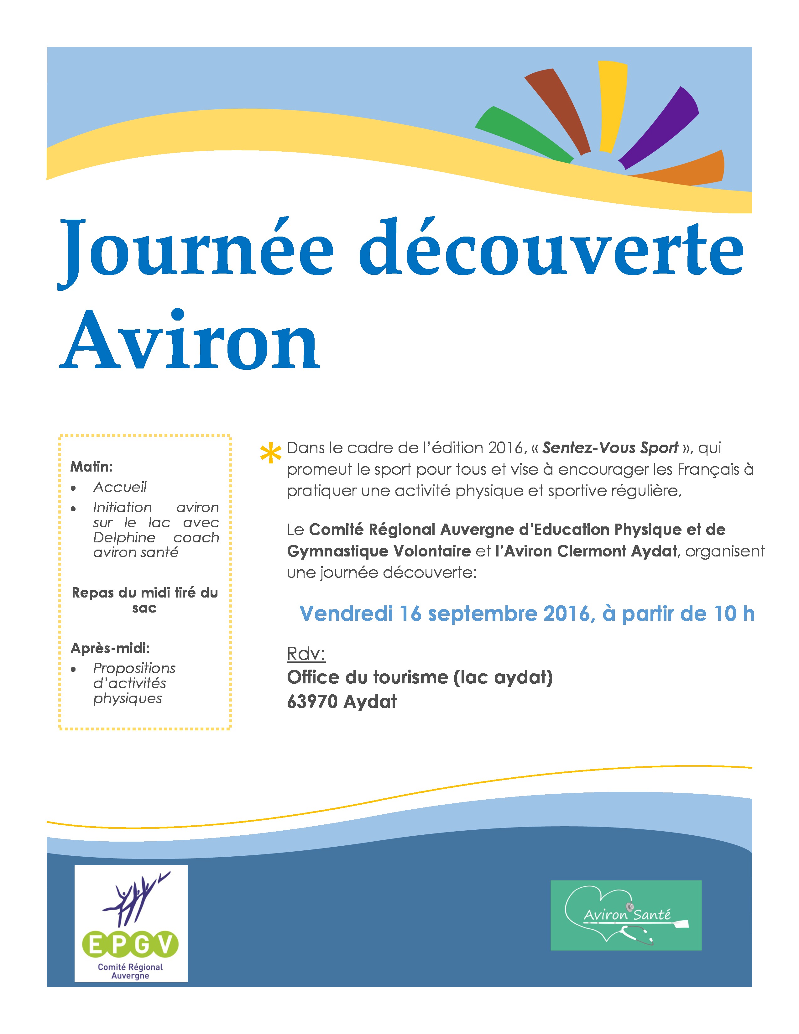 Journée découverte Aviron et Epgv